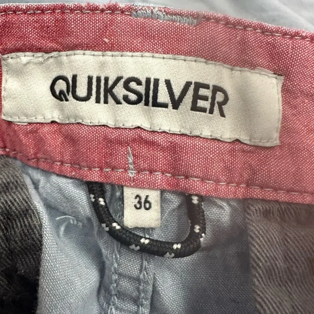 Quiksilver Men's Light Blue Shorts Size 36